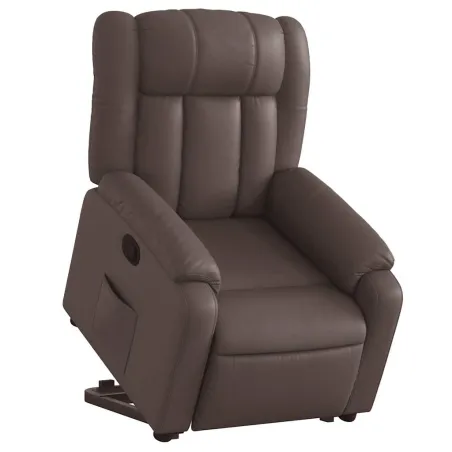 Fauteuil inclinable marron similicuir
