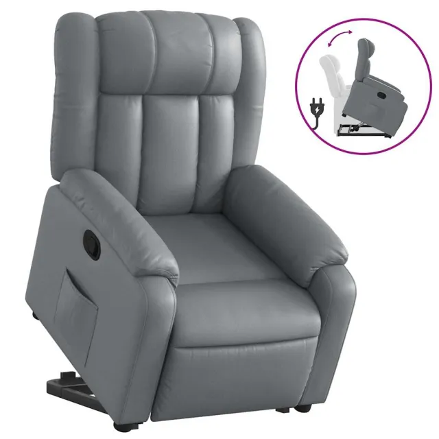 Fauteuil inclinable Gris Similicuir