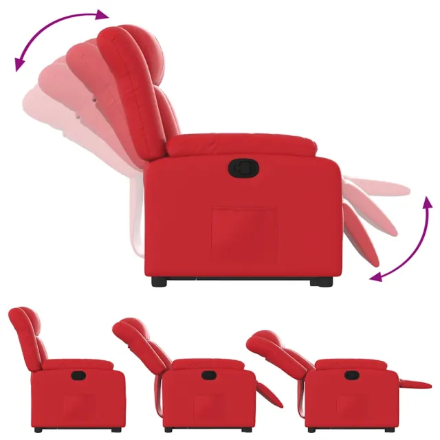 Fauteuil inclinable Rouge Similicuir