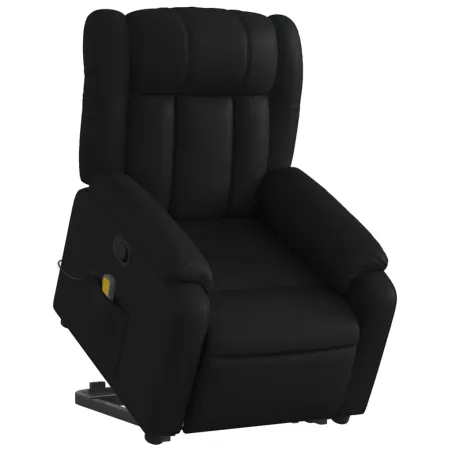 Fauteuil inclinable de massage Noir Similicuir