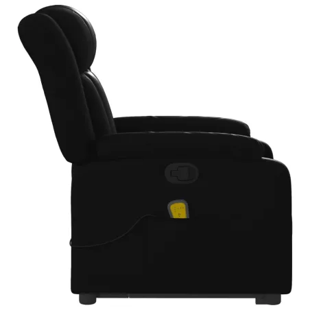 Fauteuil inclinable de massage Noir Similicuir