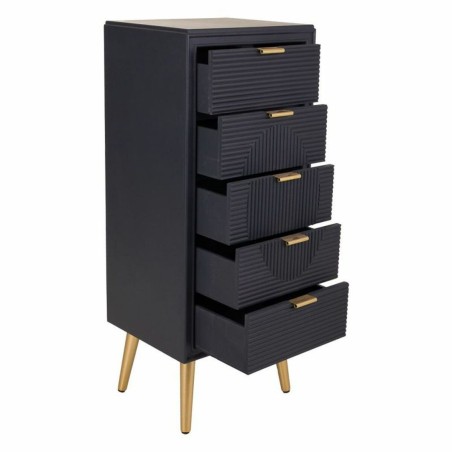 Kommode Alexandra House Living Gold Dunkelgrau Holz MDF 36 x 100 x 42