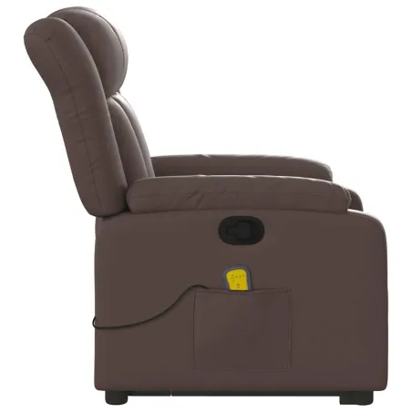 Fauteuil inclinable de massage Marron Similicuir