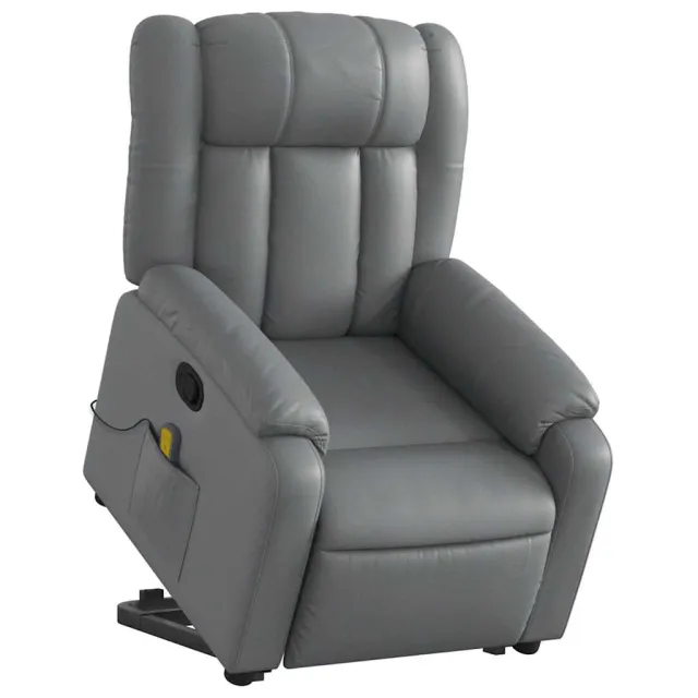 Fauteuil inclinable de massage Gris Similicuir
