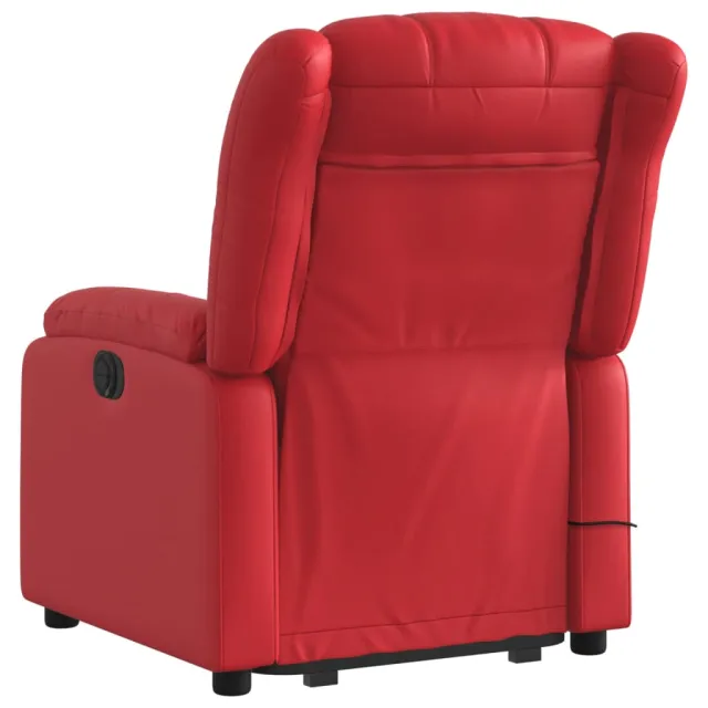 Fauteuil inclinable de massage Rouge Similicuir