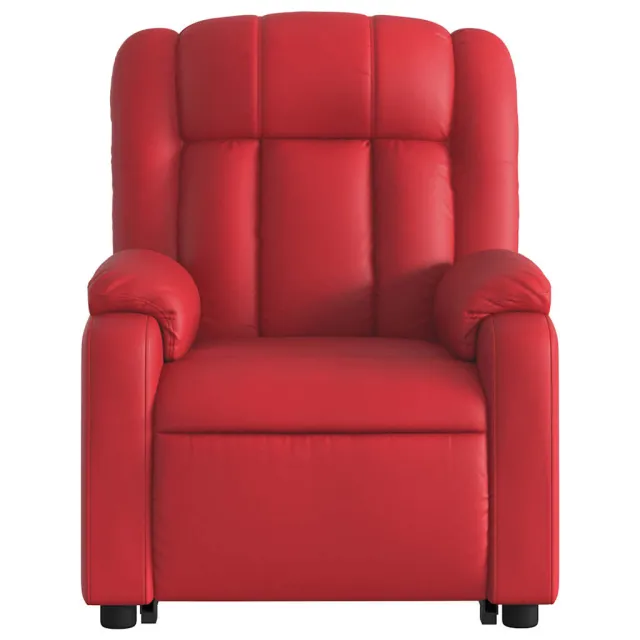 Fauteuil inclinable de massage Rouge Similicuir