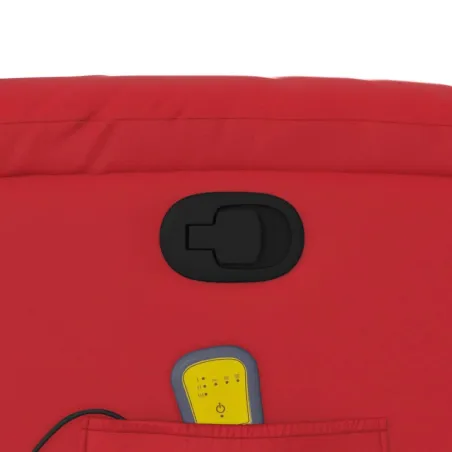 Fauteuil inclinable de massage Rouge Similicuir