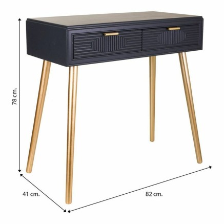 Zijtafel met lades Alexandra House Living Grijs Gouden 41 x 78 x 82 cm 2