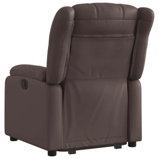 Fauteuil inclinable électrique marron similicuir