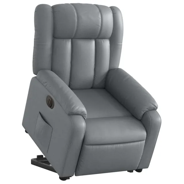 Fauteuil inclinable électrique gris similicuir