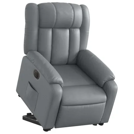 Fauteuil inclinable électrique gris similicuir