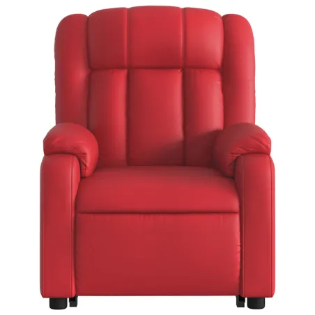 Fauteuil inclinable électrique rouge similicuir
