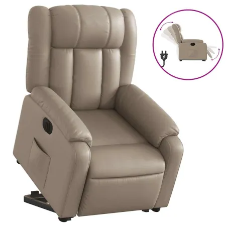 Fauteuil inclinable électrique cappuccino similicuir