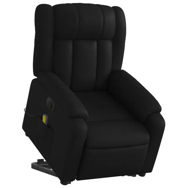 Fauteuil inclinable de massage électrique noir similicuir