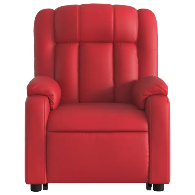 Fauteuil inclinable de massage électrique rouge similicuir