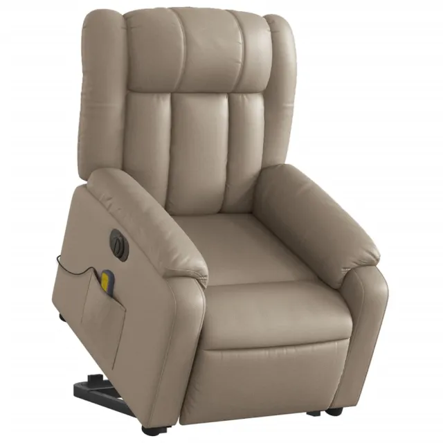 Fauteuil inclinable de massage électrique cappuccino similicuir