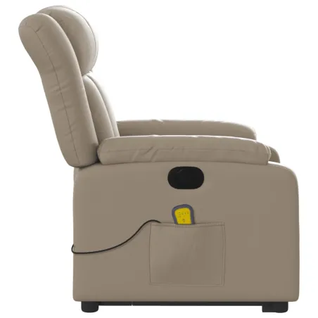 Fauteuil inclinable de massage électrique cappuccino similicuir