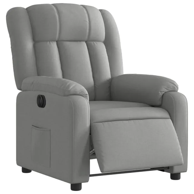 Fauteuil inclinable électrique Gris clair Tissu