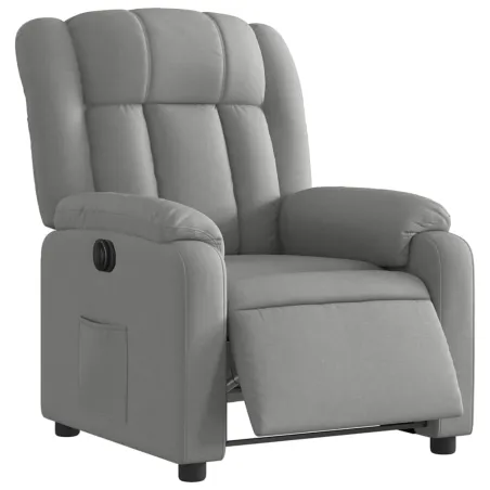 Fauteuil inclinable électrique Gris clair Tissu