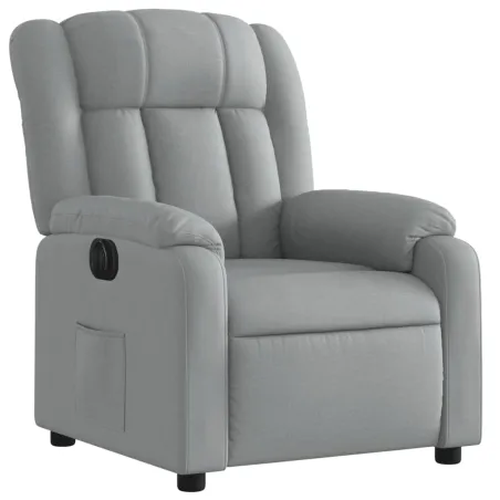 Fauteuil inclinable électrique Gris clair Tissu