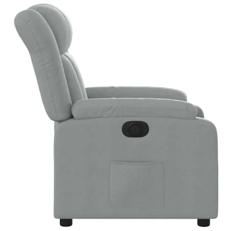 Fauteuil inclinable électrique Gris clair Tissu