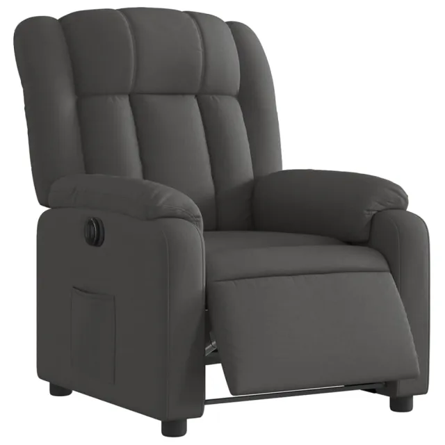 Fauteuil inclinable électrique Gris foncé Tissu