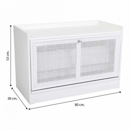 Hocker Alexandra House Living Silberfarben Holz MDF 38 x 53 x 80 cm Sc