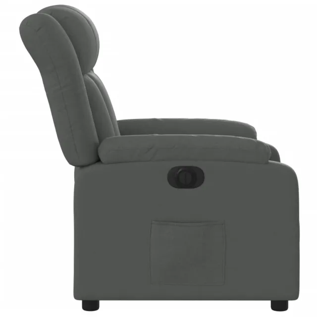 Fauteuil inclinable électrique Gris foncé Tissu