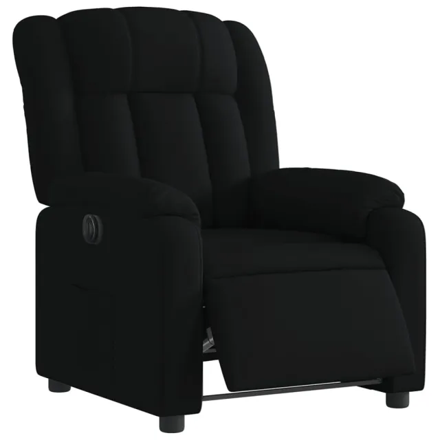 Fauteuil inclinable électrique Noir Tissu
