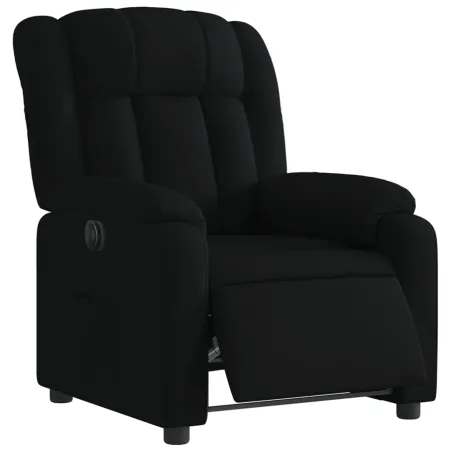 Fauteuil inclinable électrique Noir Tissu