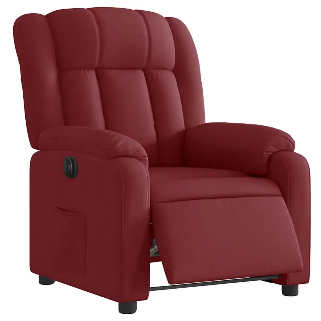 Fauteuil inclinable électrique Rouge bordeaux Tissu