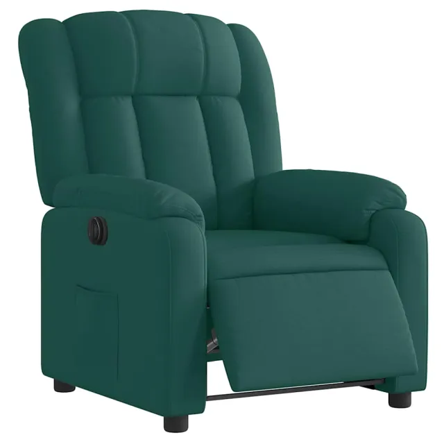 Fauteuil inclinable électrique Vert foncé Tissu
