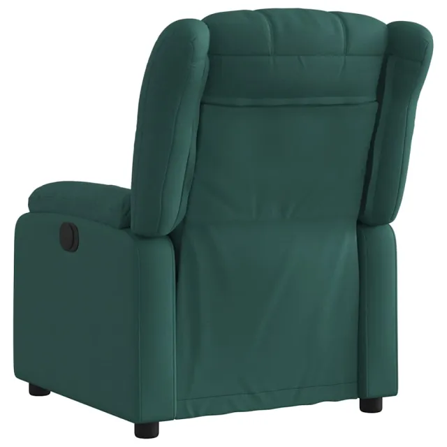Fauteuil inclinable électrique Vert foncé Tissu