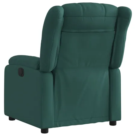 Fauteuil inclinable électrique Vert foncé Tissu