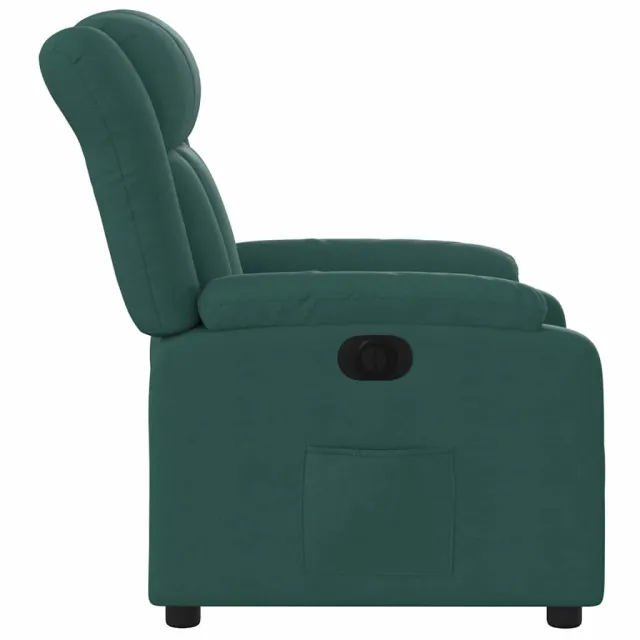 Fauteuil inclinable électrique Vert foncé Tissu