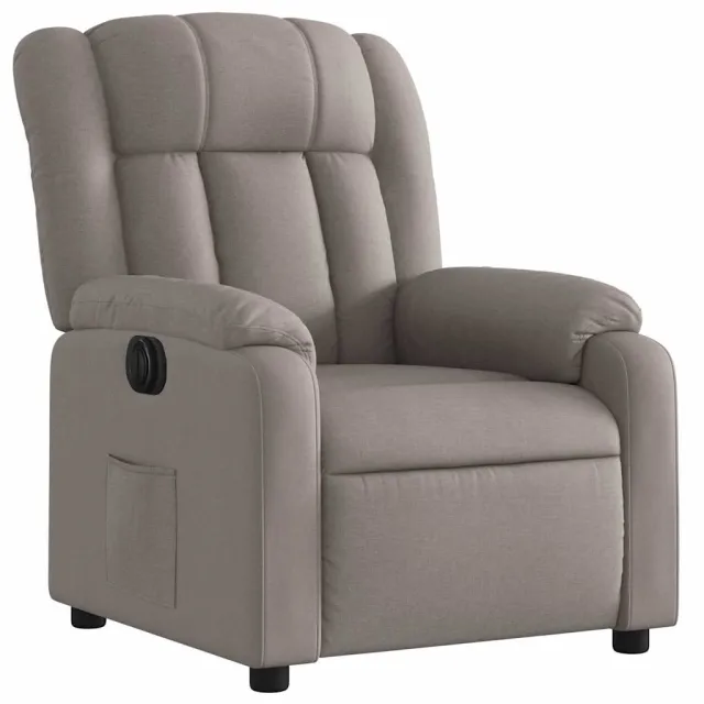 Fauteuil inclinable électrique Taupe Tissu