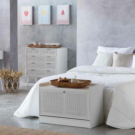 Hocker Alexandra House Living Silberfarben Holz MDF 38 x 53 x 80 cm Sc