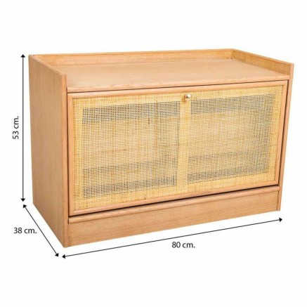 Banquette Alexandra House Living Naturel Bois MDF 38 x 53 x 80 cm Rang 2