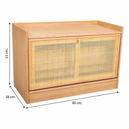 Banqueta Alexandra House Living Natural Madera MDF 38 x 53 x 80 cm Zap