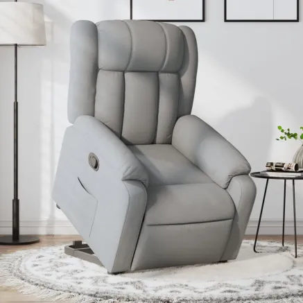 Fauteuil inclinable Gris clair Tissu