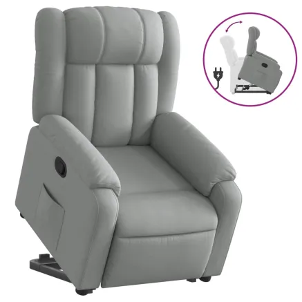 Fauteuil inclinable Gris clair Tissu 2