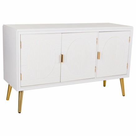 Sideboard Alexandra House Living White Golden MDF Wood 41 x 71 x 120 c
