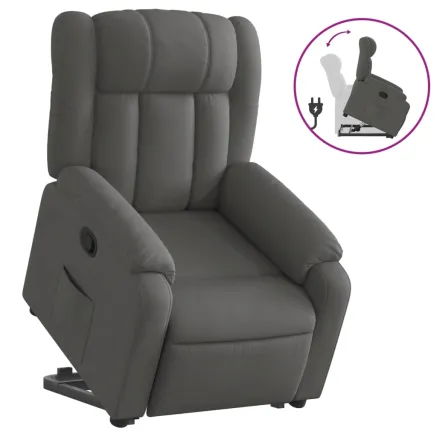 Fauteuil inclinable Gris foncé Tissu 2