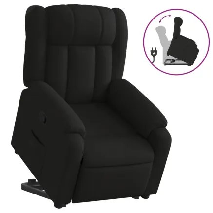 Fauteuil inclinable noir tissu 2