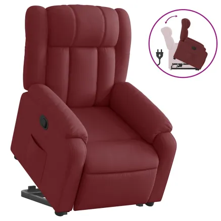 Fauteuil inclinable rouge bordeaux tissu 2