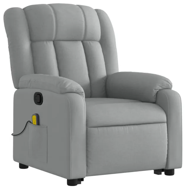 Fauteuil de massage inclinable Gris clair Tissu