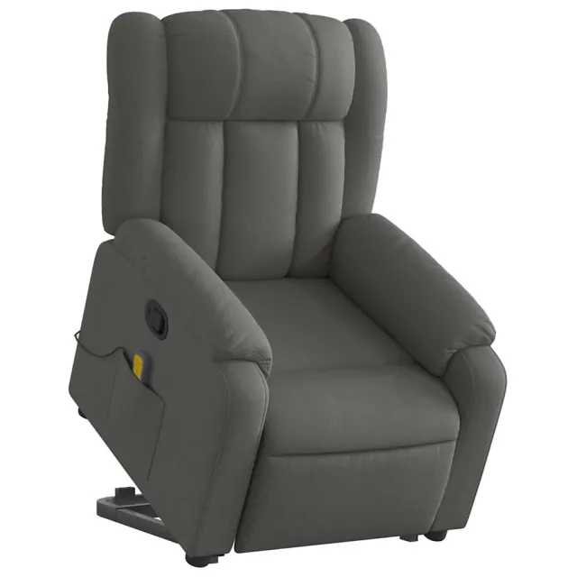 Fauteuil de massage inclinable Gris foncé Tissu