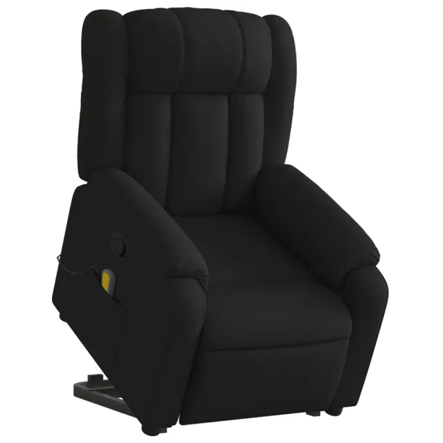 Fauteuil de massage inclinable Noir Tissu