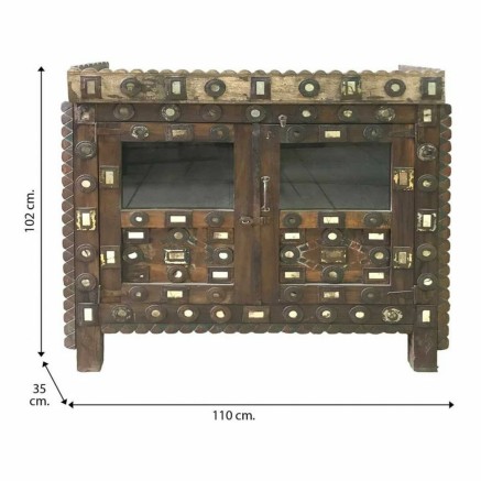 Dientafel Alexandra House Living Gerecycleerd Hout 35 x 102 x 110 cm 2