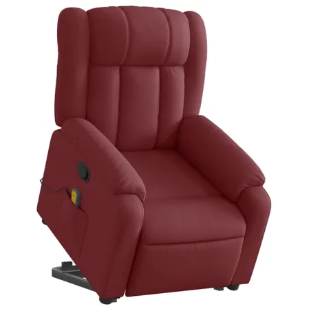 Fauteuil inclinable de massage Rouge bordeaux Tissu